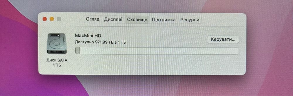 Apple Mac mini A1347 i5/8gb/1Tb hdd late 2014 гарний стан