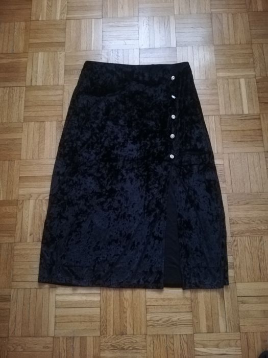 Spódnica midi welurowa XXL