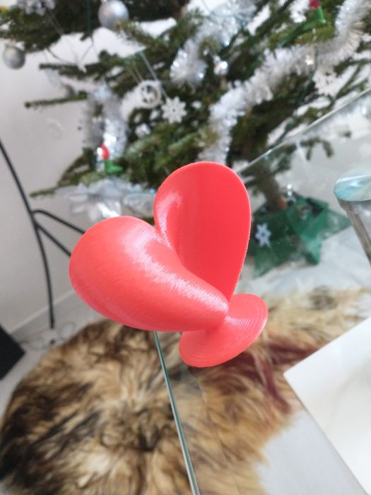 Serce na prezent, ozdoba na Walentynki druk 3d