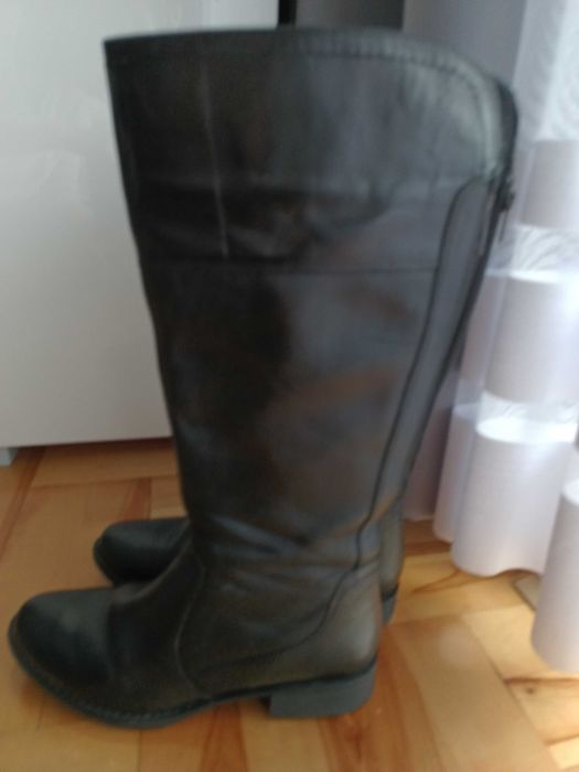 Jana kozaki buty skóra damskie czarne rozmiar 38,5