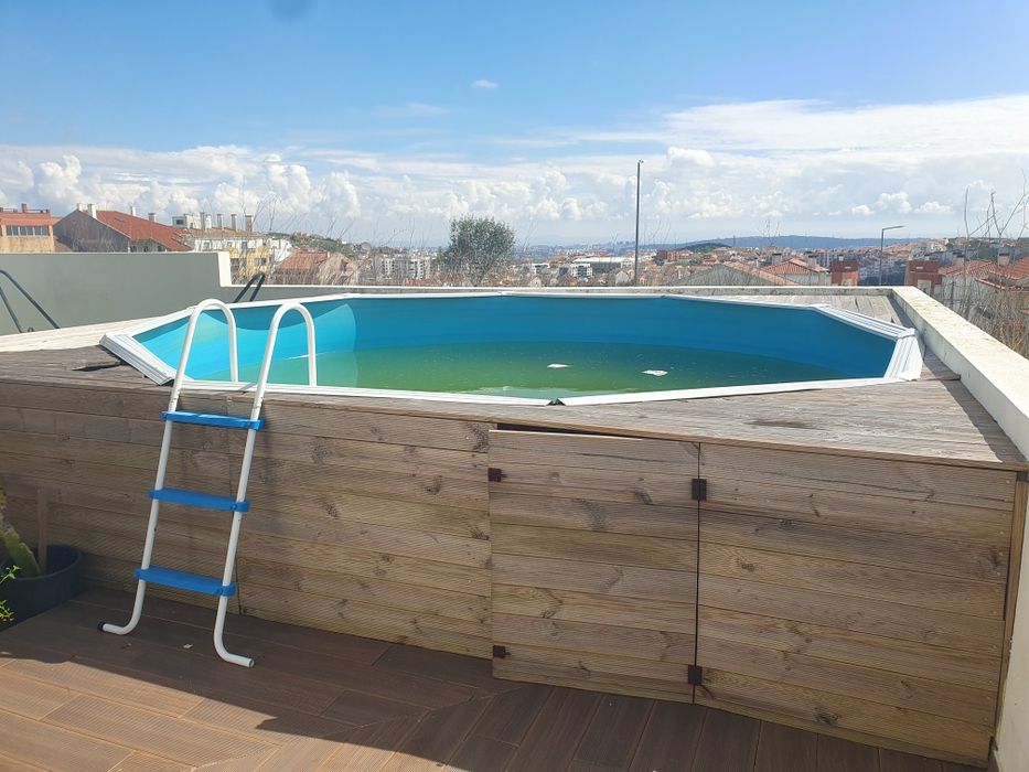 vendo piscina desmontável, opcional com  deck