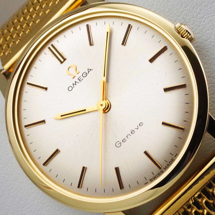 OMEGA Geneve zegarek męski VINTAGE 1968 lite ZŁOTO 14K / 585 cal. 601