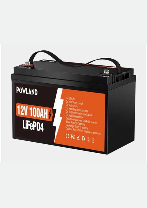 Продам або обміняю на щось цікаве Акумулятор POWLAND LiFePO4 12.8V 100Ah 1280Wh (12V 100Аг) новий — для ДБЖ, сонячної станції, авто, катера