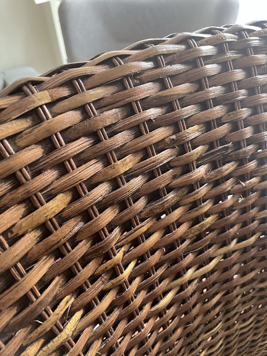 Cadeira de palha verdadeira, para exterior ou interior.