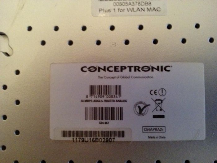 Conceptronic C54APRA2+ Router64309879762818120