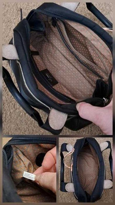 Сумочка radley, поліестер, шкіра, замша