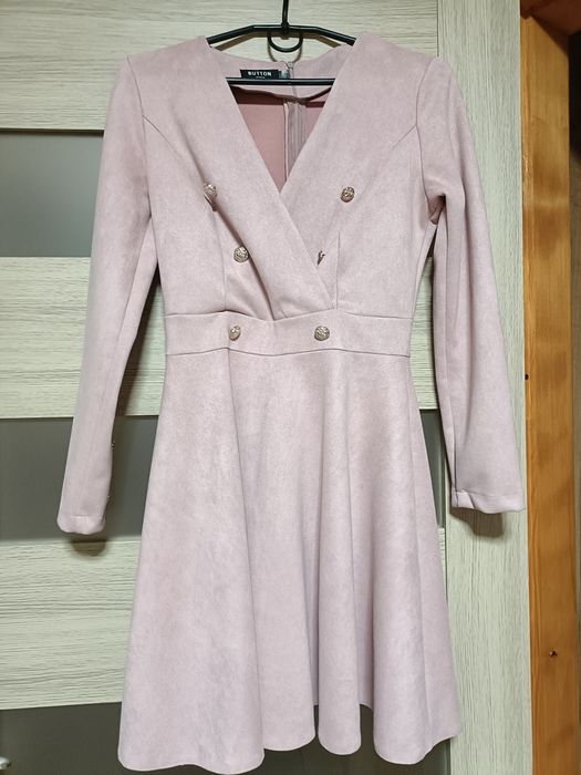 Сукня рожева під замш