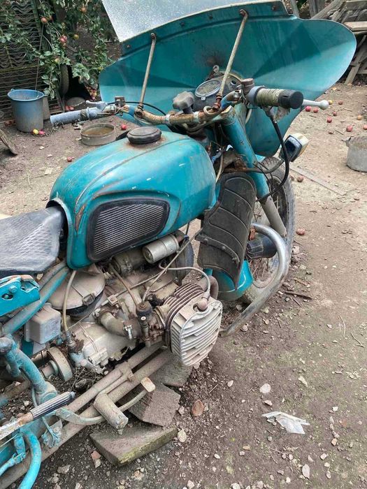 Мотоцикл Днєпр М79 з прицепом