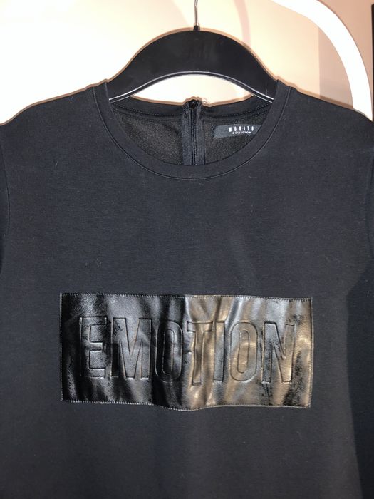 Sukienka mohito ze skórzaną wstawką