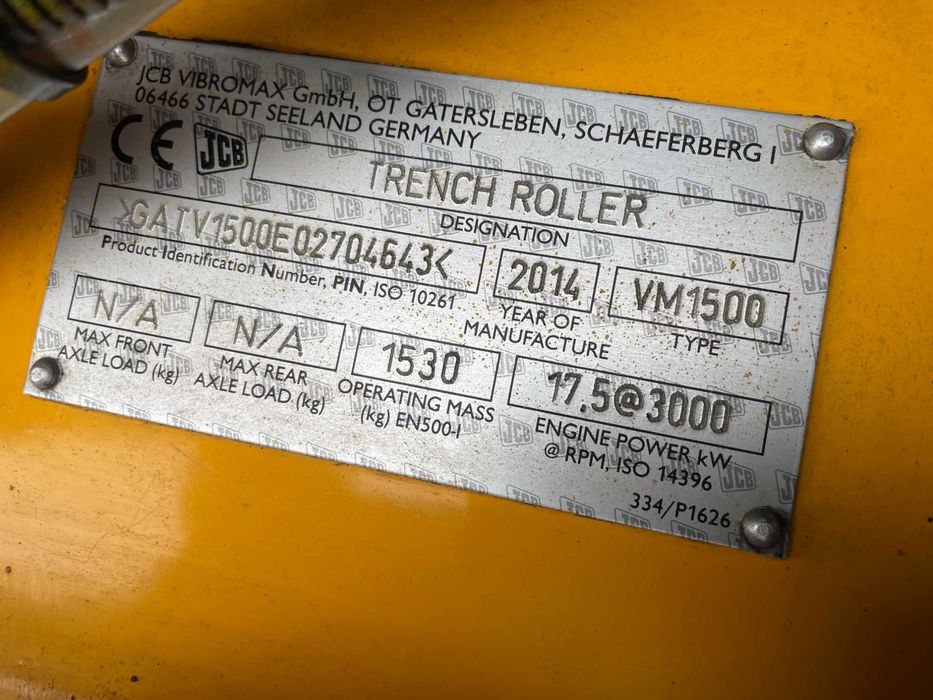 JCB VM1500 Walec Kołkowy Jak Nowy! 2015r OKAZJA Import Norwega! 441Mtg