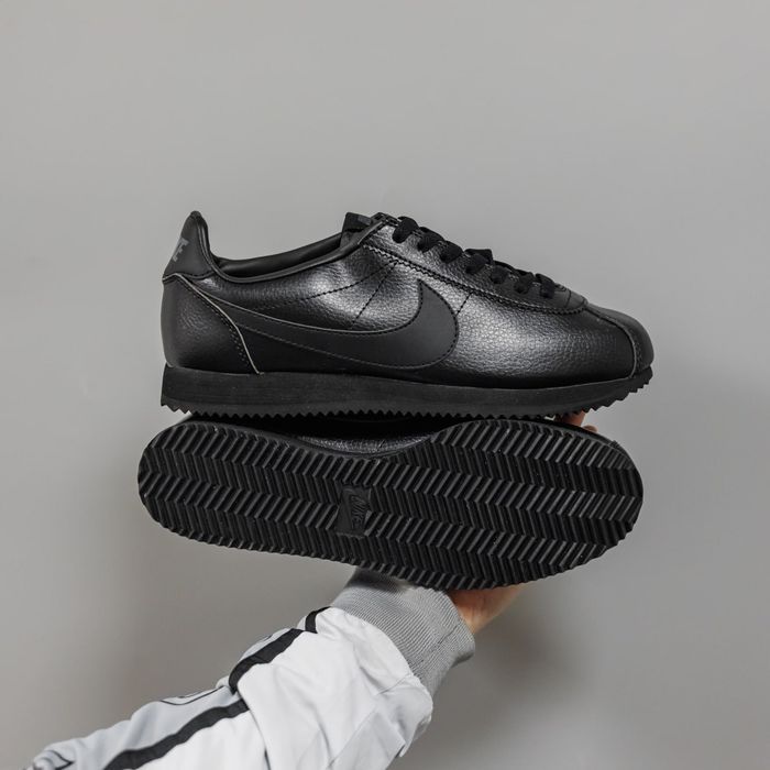 Кросівки Nike Cortez All Black premium | Кроссовки Найк чоловічі жіночі