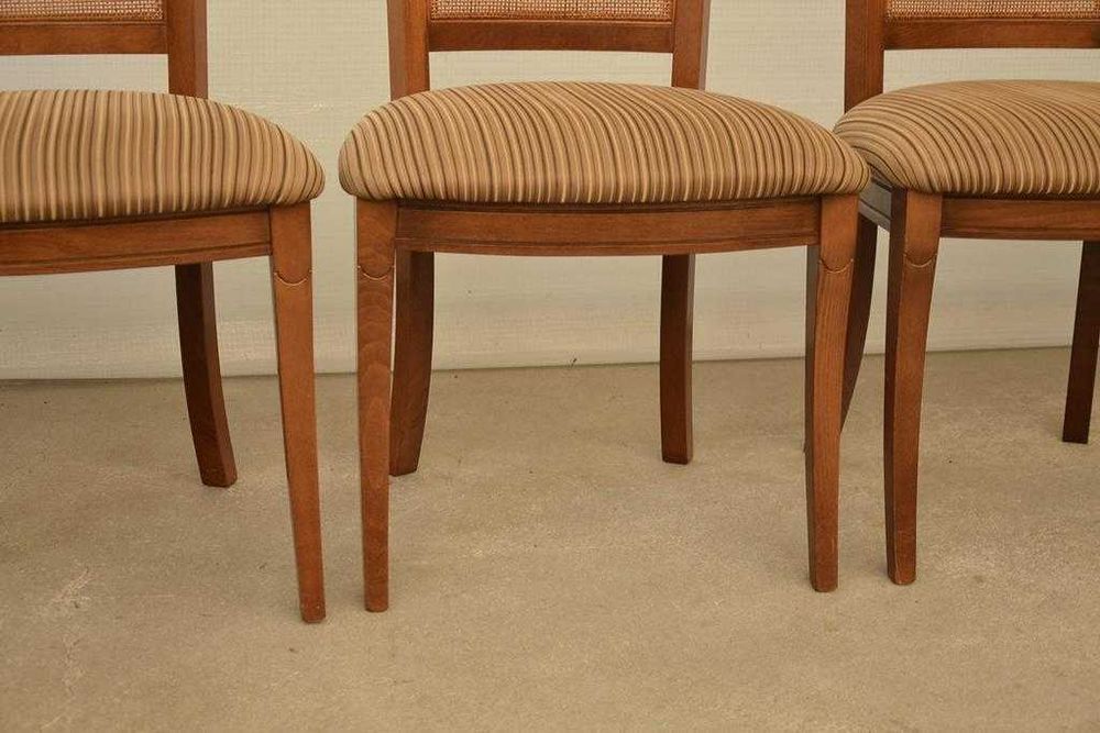 stylowe krzesła z rafią komplet 6 krzeseł