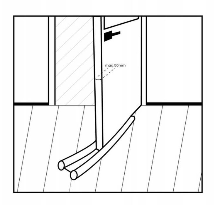 Ущільнювальна стрічка для дверей PARKSIDE 95 см коричнева,чорна, біла.