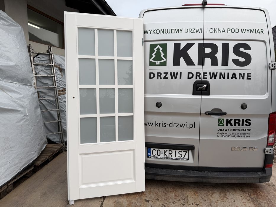 Drzwi wewnętrzne drewniane OD RĘKI Biale szpros francuski Cała Polska