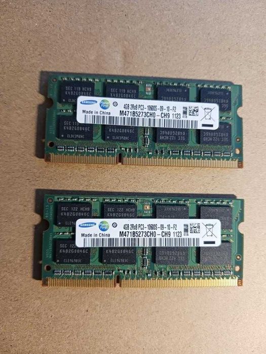 Pamięć RAM 4GB DDR3 PC3 1333MHZ 10600S-09-10-F2 M471B5273CH0-CH9-2szt