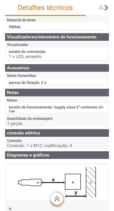 Sensore de reflexão difusa com supressão de fundo IFM