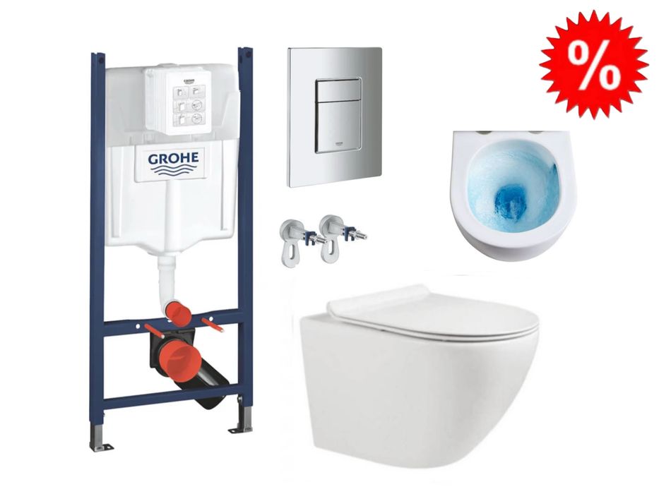 Інсталяція Grohe Rapid SL з унітазом KollerPool Round Smart Tornado