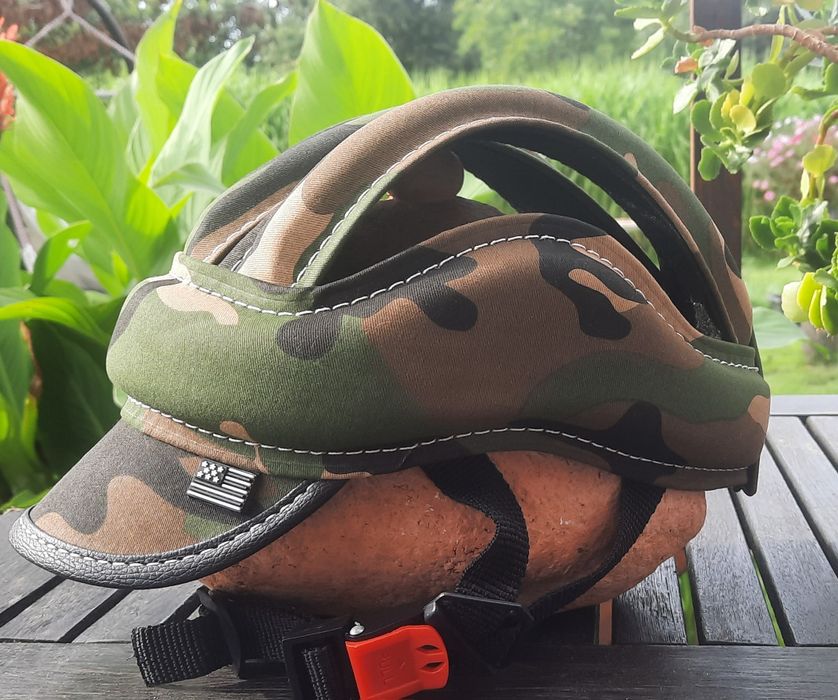 Czapka ochronna rowerowa M / L moro jak kask na rower
