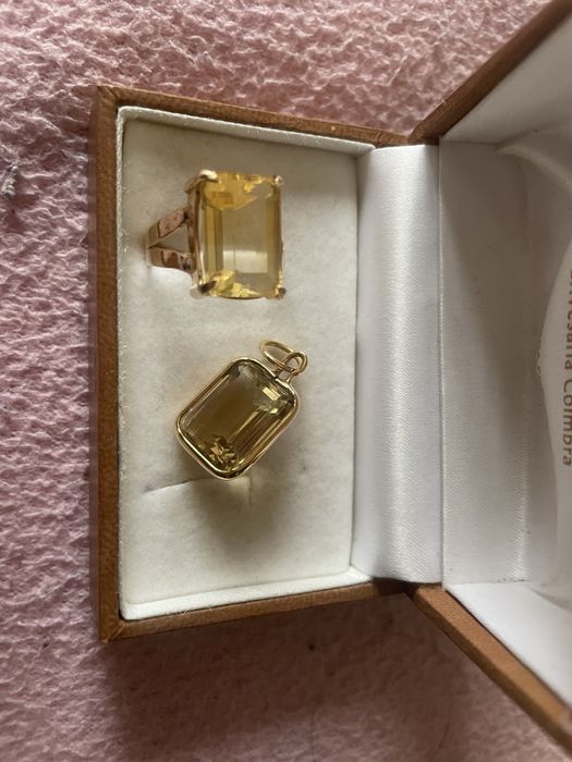 Anel e pendente de ouro portugues