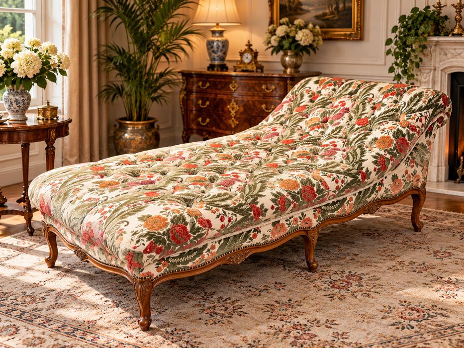 Stylowa Sofa Kanapa Leżanka Ludwikowska Łóżko Warrings Szezlong Ludwik Stan BDB