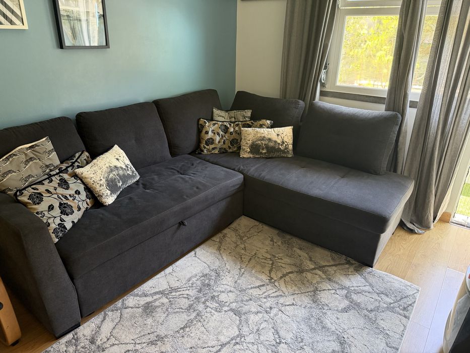 Sofa  cama 2,80 por 1,40 cinzento