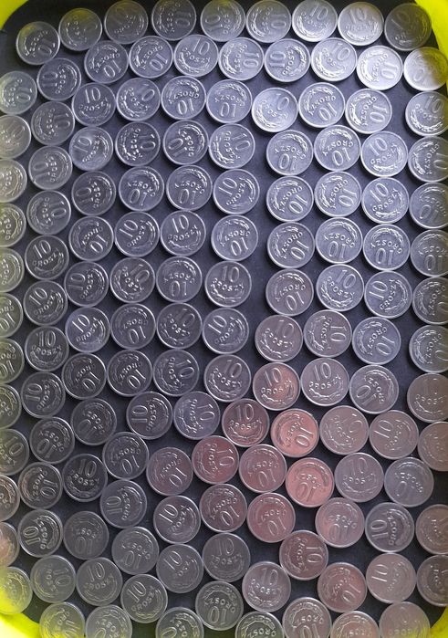 Monety PRL . 10 groszy wszystkie roczniki bardzo ładne stany.