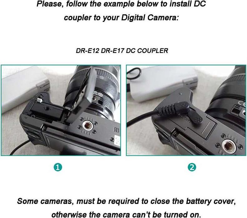 Adaptador câmeras Canon ligação à corrente