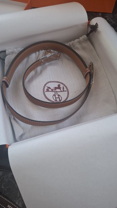 Pasek Hermes brązowy