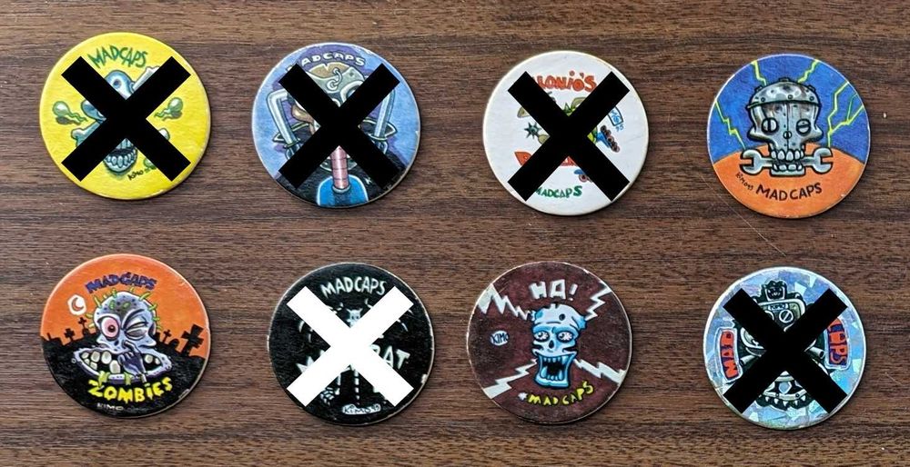 Tazos Power Rangers, VR Troopers e Mad Caps