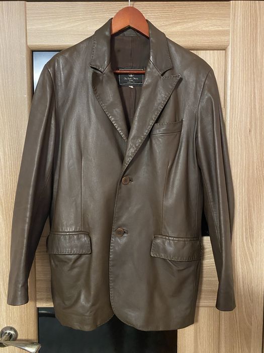 Пиджак кожаный mode in italy Santa Maria винтаж р 52 L