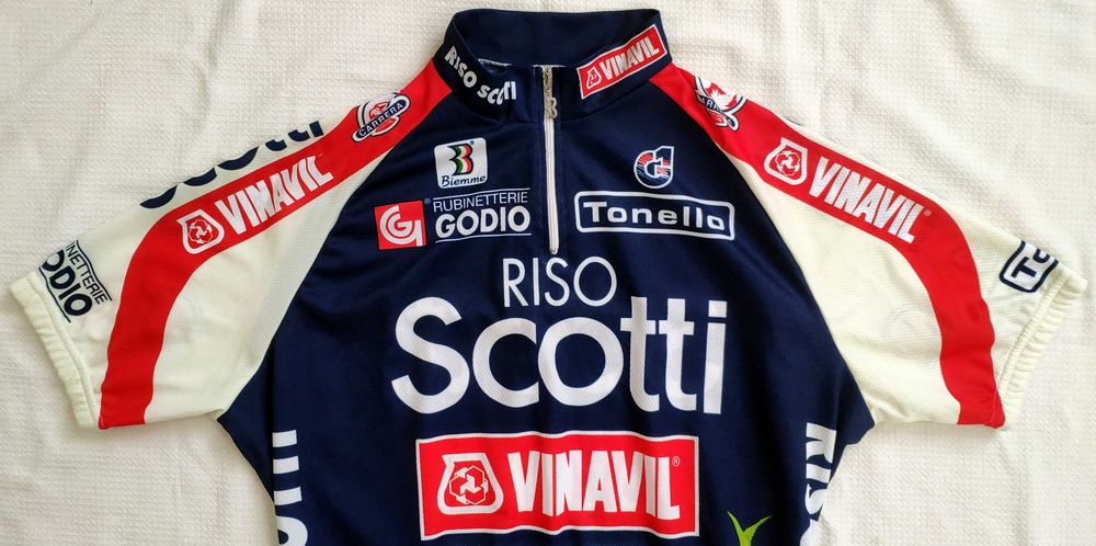 koszulka Biemme kolarska UCI team RISO Scotti Vinavil 1999 NOWA # M