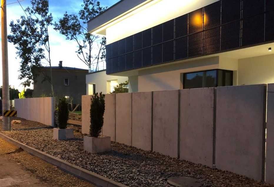 Mur ogrodzeniowy | nowoczesne ogrodzenie | elka ogrodzeniowa