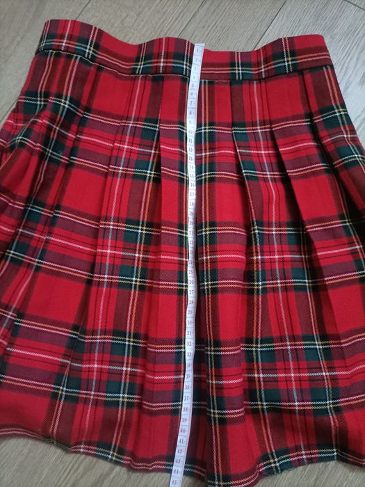 Spódniczka damska plisowana w kratę (rozmiar XS) EDAN