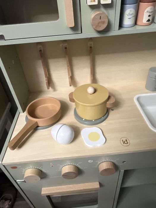 Kuchnia drewniana dla dzieci Little Dutch miętowa nowa