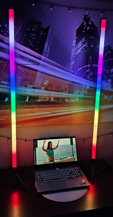 Лампа LED RGB 100см Пульт-Bluetooth