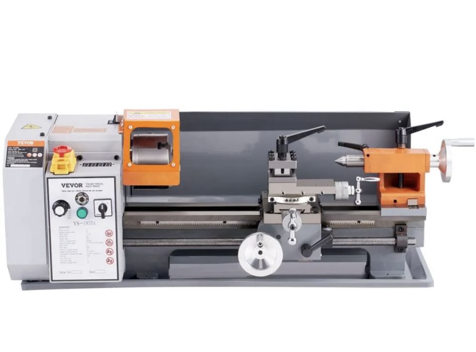 Nowa tokarka Vevor 500W metalowa skrzynia biegow.