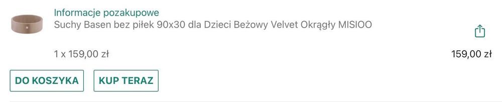 Suchy Basen Dla Dzieci MISIOO Beżowy + Kulki