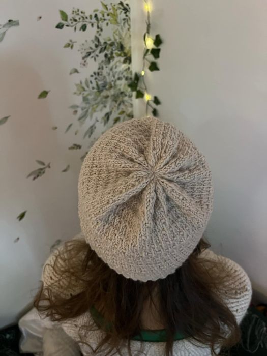 Ręcznie robiona czapka wełna kaszmir jedwab