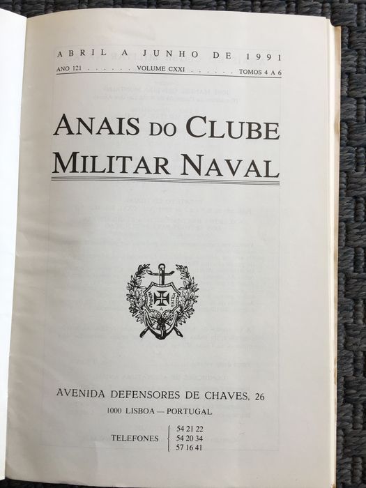 Anais do Clube Militar Naval - 1991