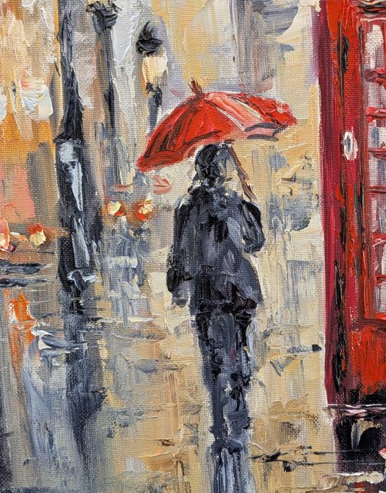 Quadro pintado a óleo, 80x60 cm