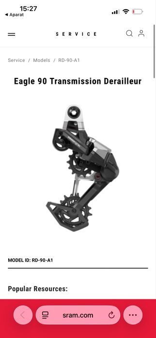 Przerzutka tylna SRAM EAGLE 90 transmision 12T