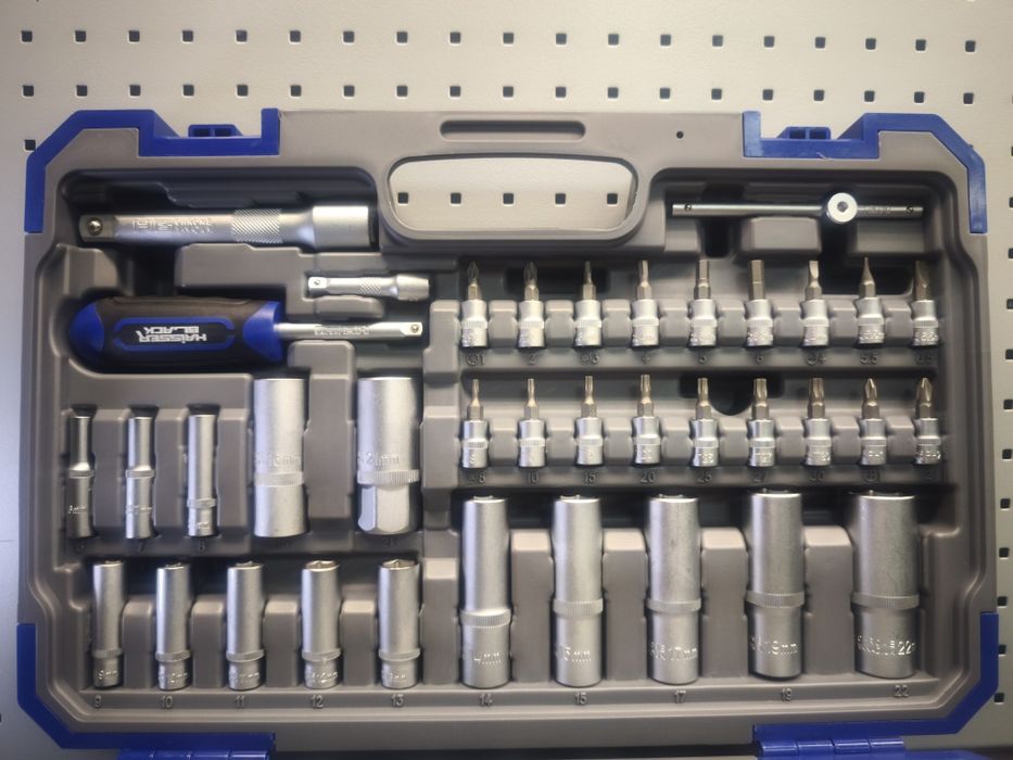 Набір інструментів професійний Haisser Black 1/4" та 1/2"108 од. 70255