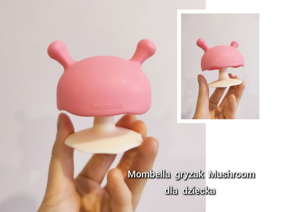 Mombella gryzak uspokajający Mushroom różowy