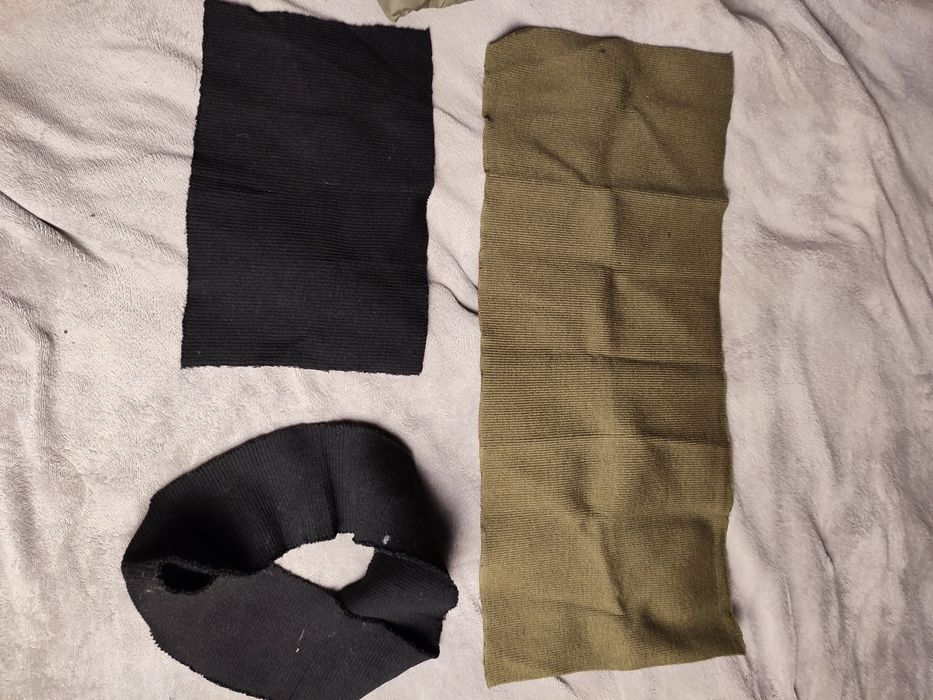 Ткань оливковая и манжетная и змейки тракторные