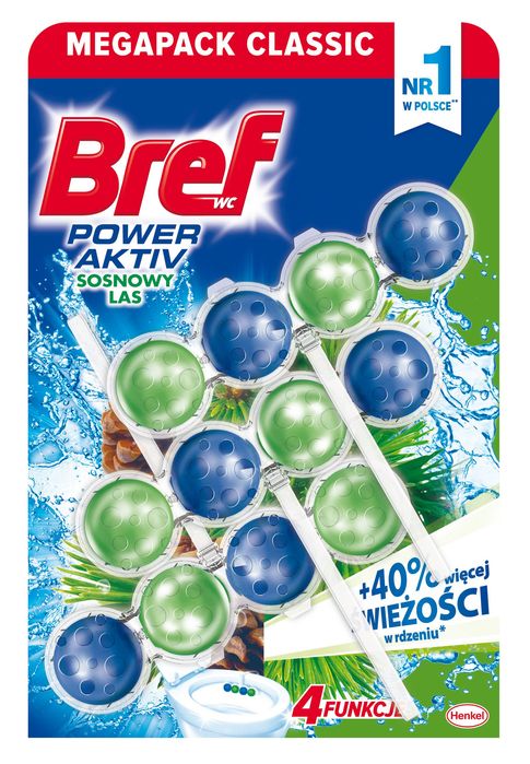 Kostka do WC Pine 3x50 g Power Active BREF