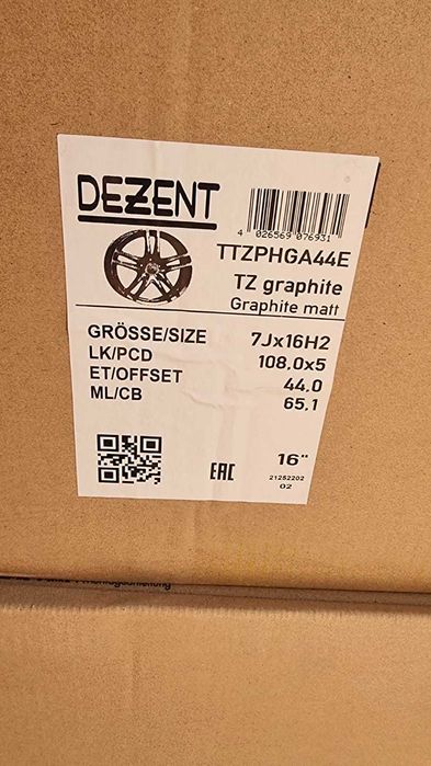 Nowe Alufelgi 16" Fiat Doblo Scudo Ulysse 5x108 Grafit Mat