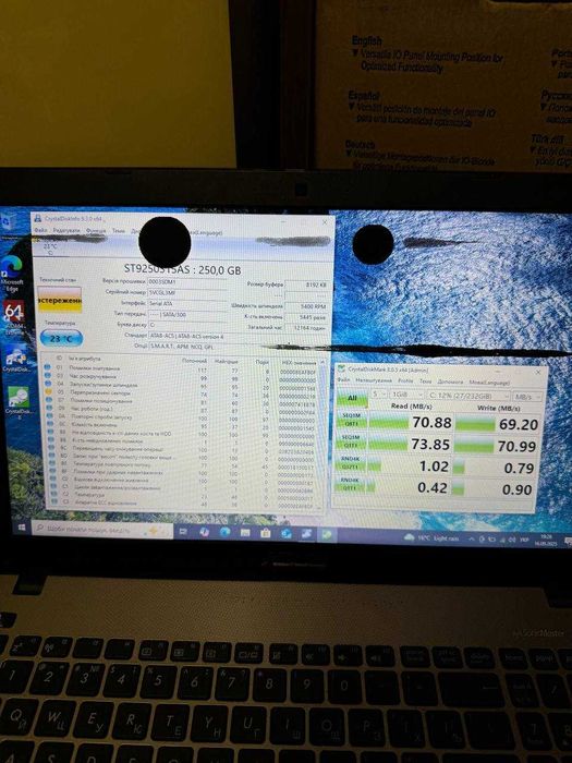 Ноутбук 15.6' Asus X550CA/Pentium 2117u/4GB/HDD 250GB/батарея/зарядка