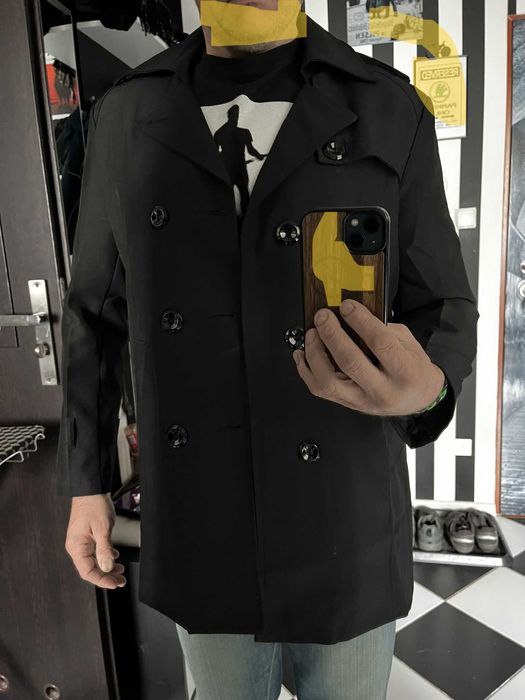 Trencz męski czarny