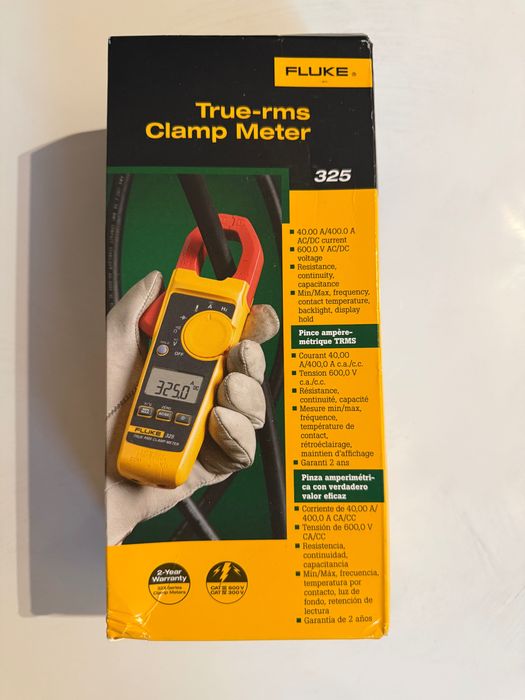 Miernik cęgowy AC 400A prawdziwej wartości skutecznej CAT III 600V FLUKE - 325