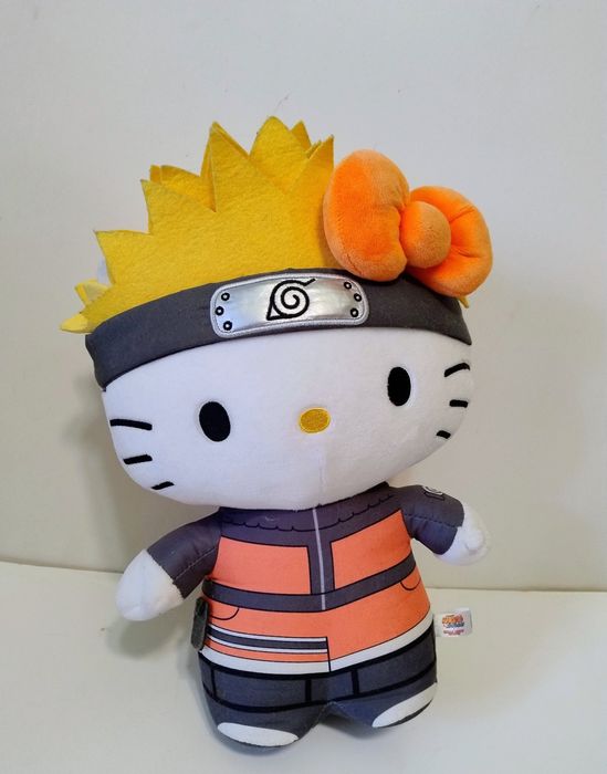М'яка іграшка Хелоу Кітті Наруто Kidrobot Sanrio Naruto x Hello Kitty